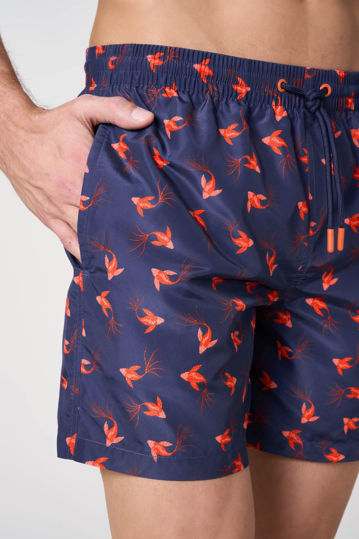 Goldenpoint Red Fish costume boxer uomo fantasia rossa