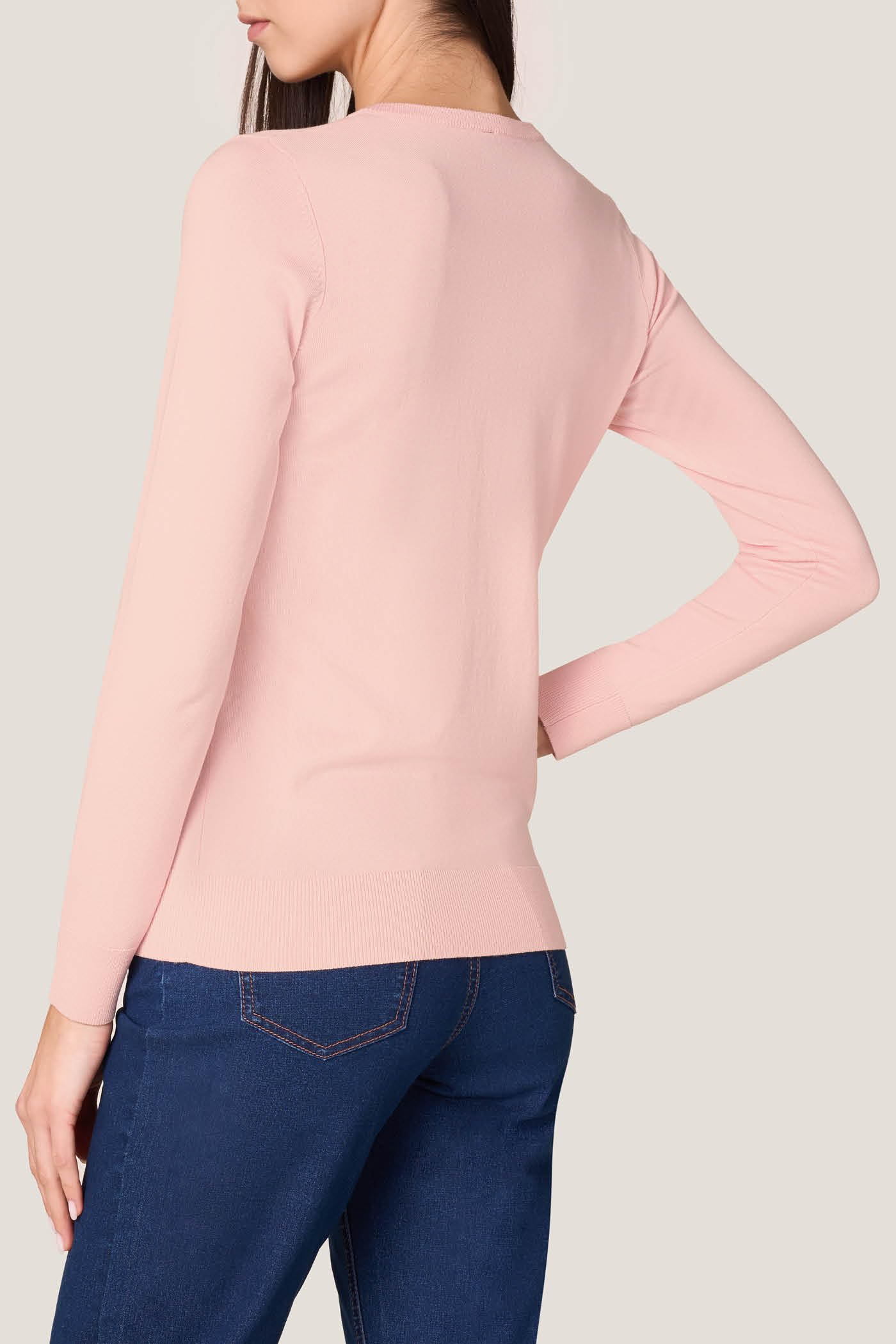 Goldenpoint Donna Maglia Scollo V Manica Lunga Misto Viscosa