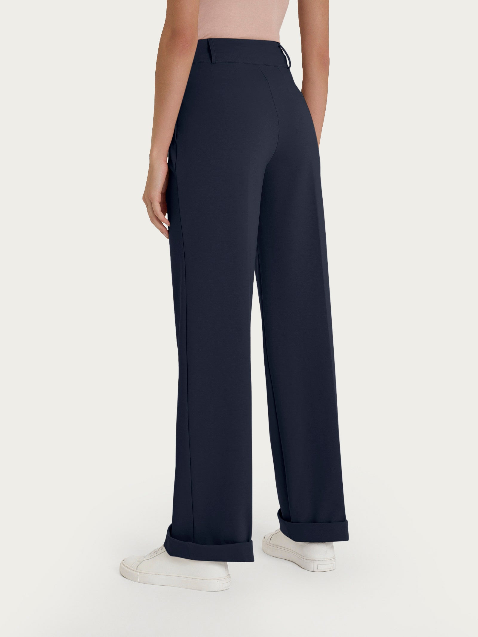 Ragno Compact Light Pantalone Ampio Wide Leg Bleu