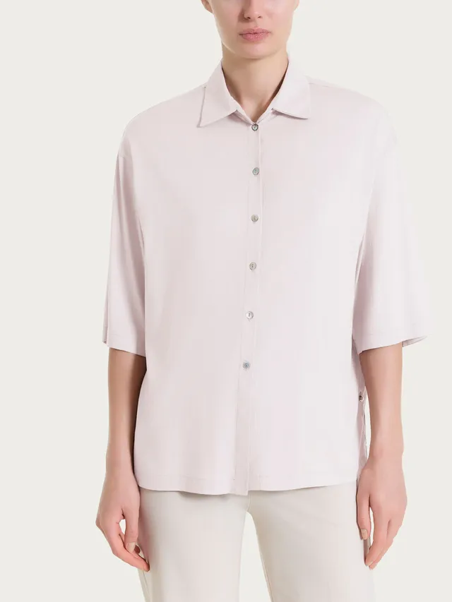Ragno Camicia Manica 3/4 Voile Stretch Rosa viscosa