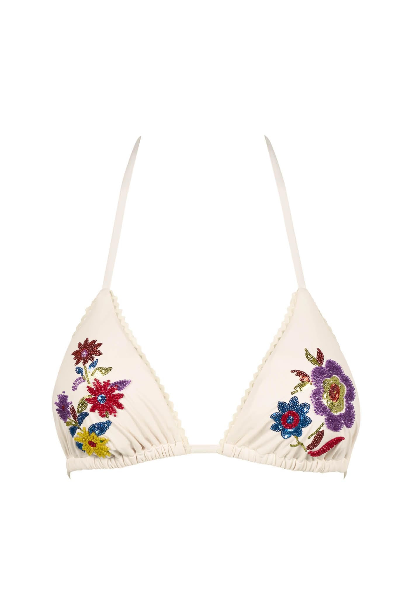 Goldenpoint Encanto Triangolo Scorrevole Top Bikini Tinta Unita Microfibra
