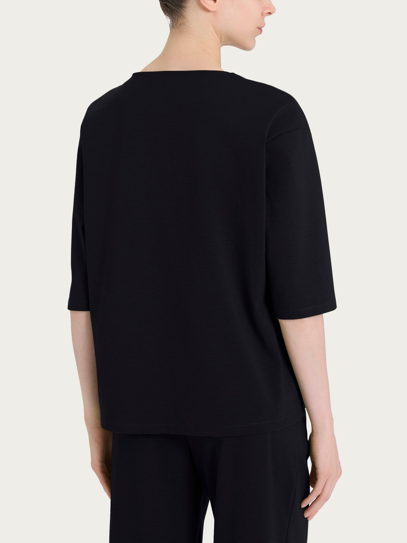 Ragno Compact Light maglia girocollo Nero