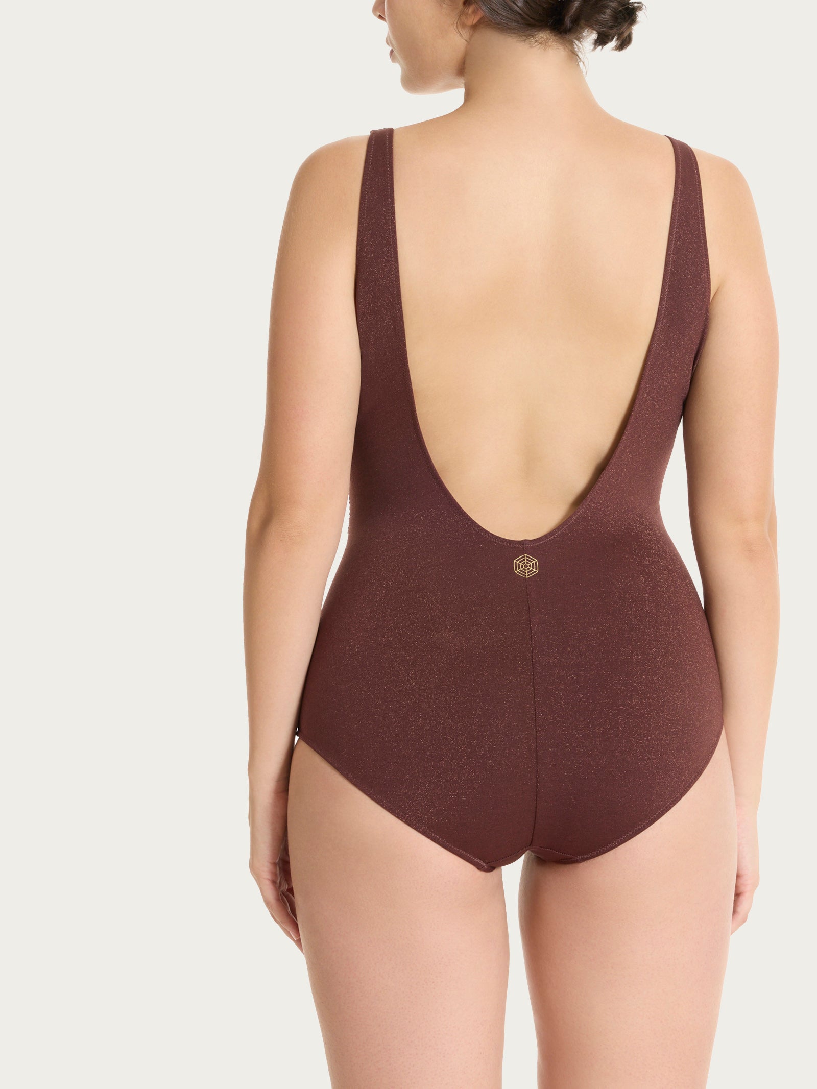 Ragno costume intero microfibra chocolate fondant lurex