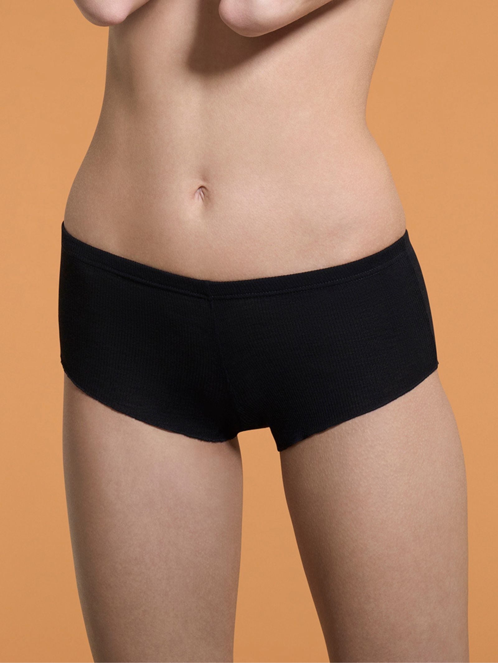 Ragno Lana Seta Culotte Donna Nero Lana Merino Termica