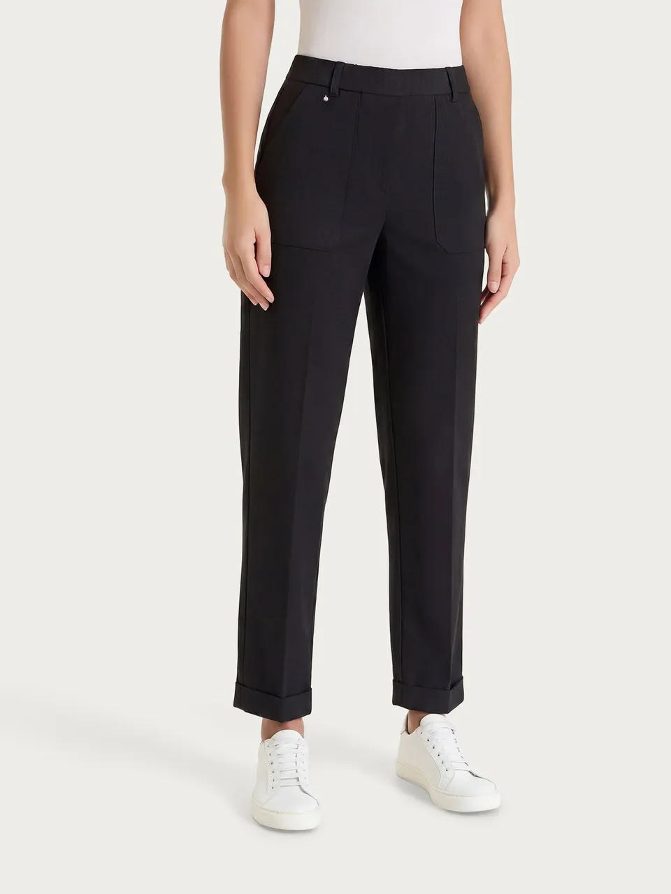 Ragno Super Fresh pantalone carota tapered Nero