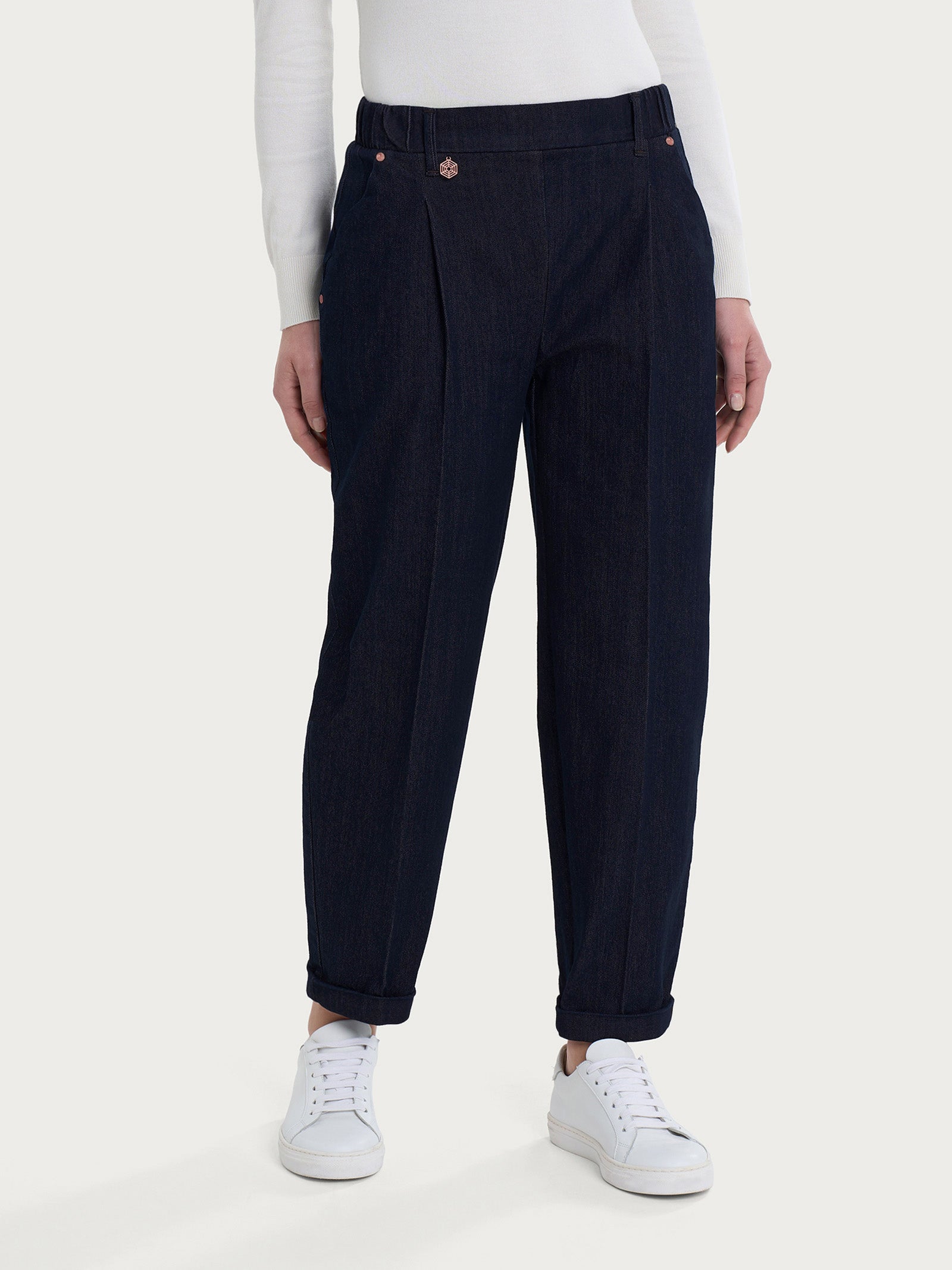 Ragno 4 Seasons Denim Jeans carota tapered Nero