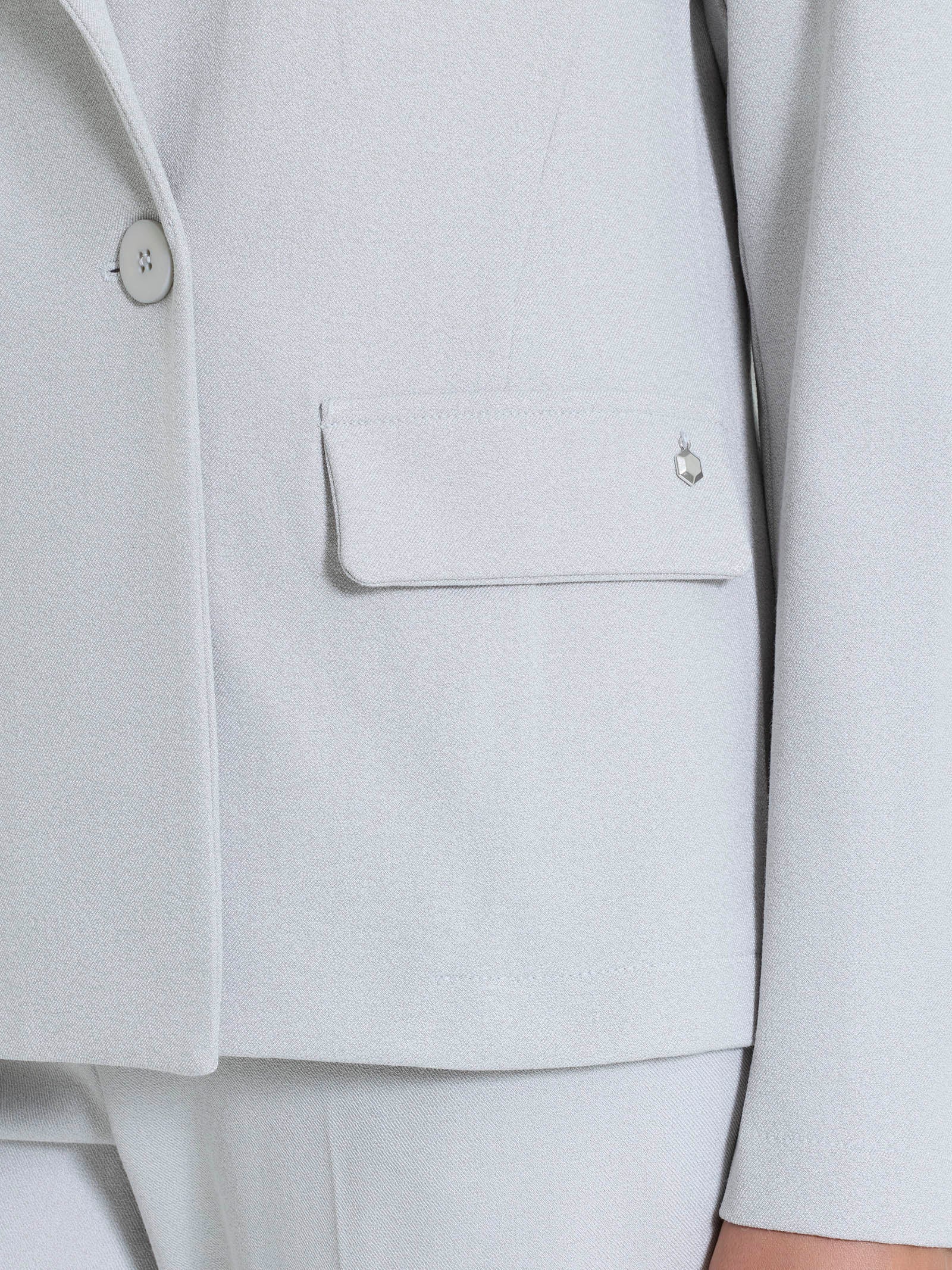 Ragno blazer doppio petto flanella ghiaia melange elegante