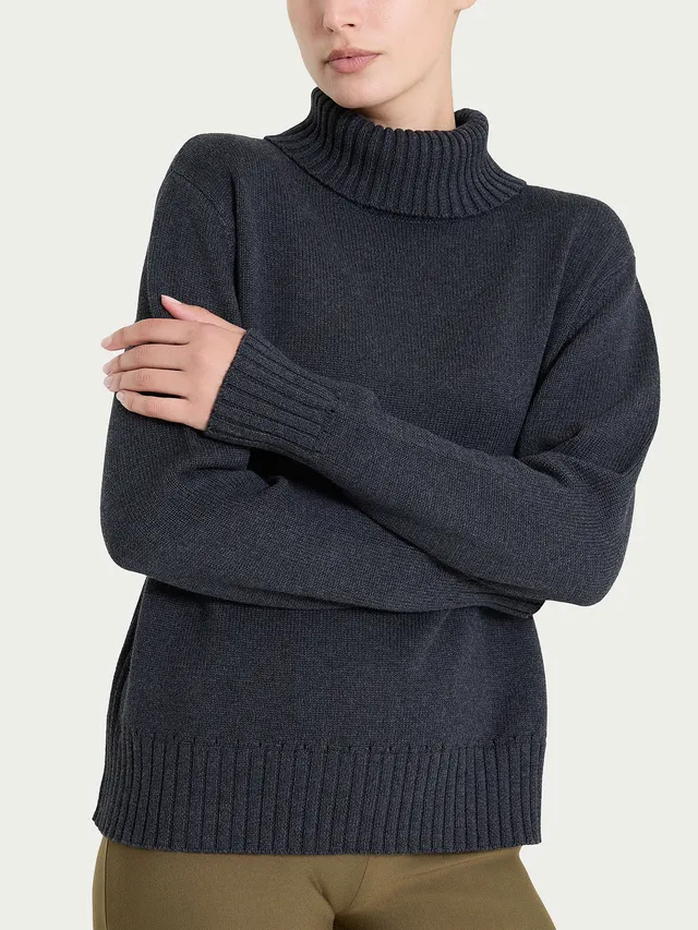 Ragno Winter Cotton Dolcevita Nero Puro Cotone Caldo
