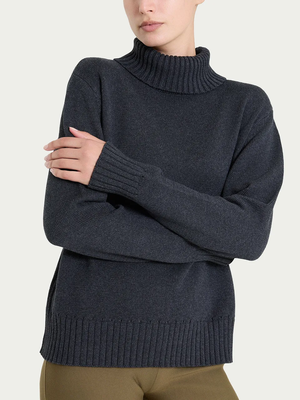Ragno Winter Cotton Dolcevita Nero Puro Cotone Caldo