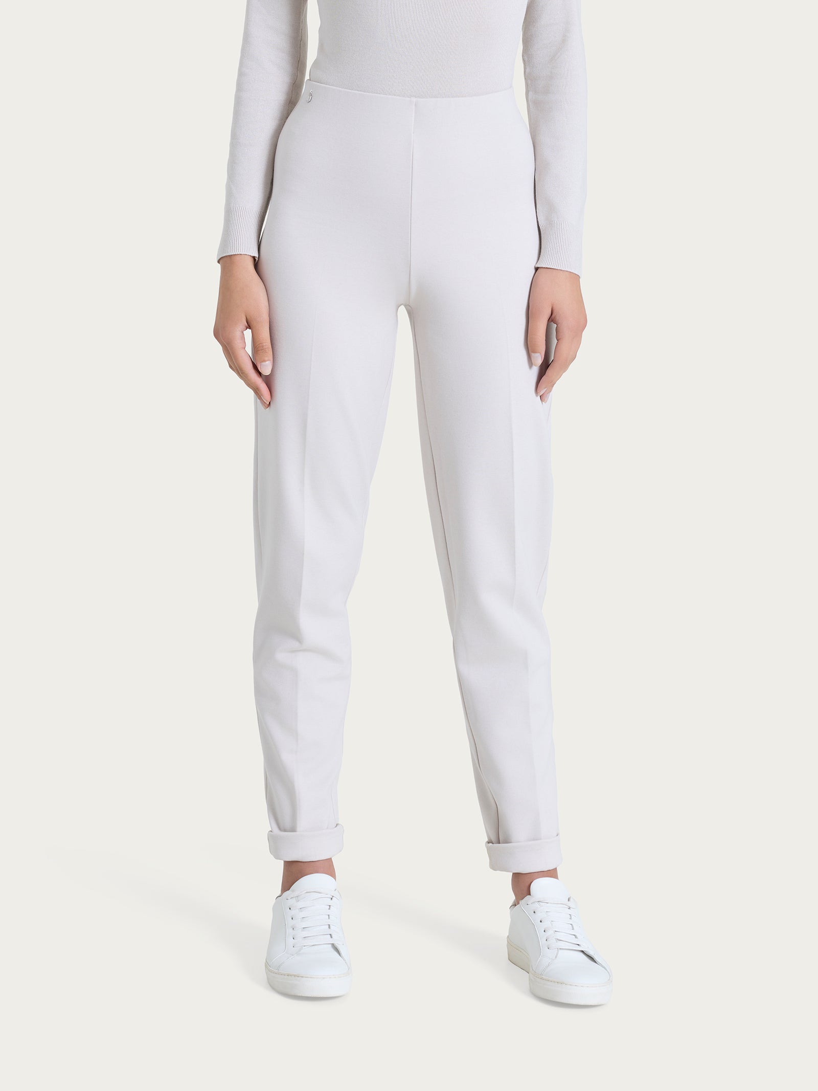 Ragno Cashmere Compact Pantalone Sigaretta Beige