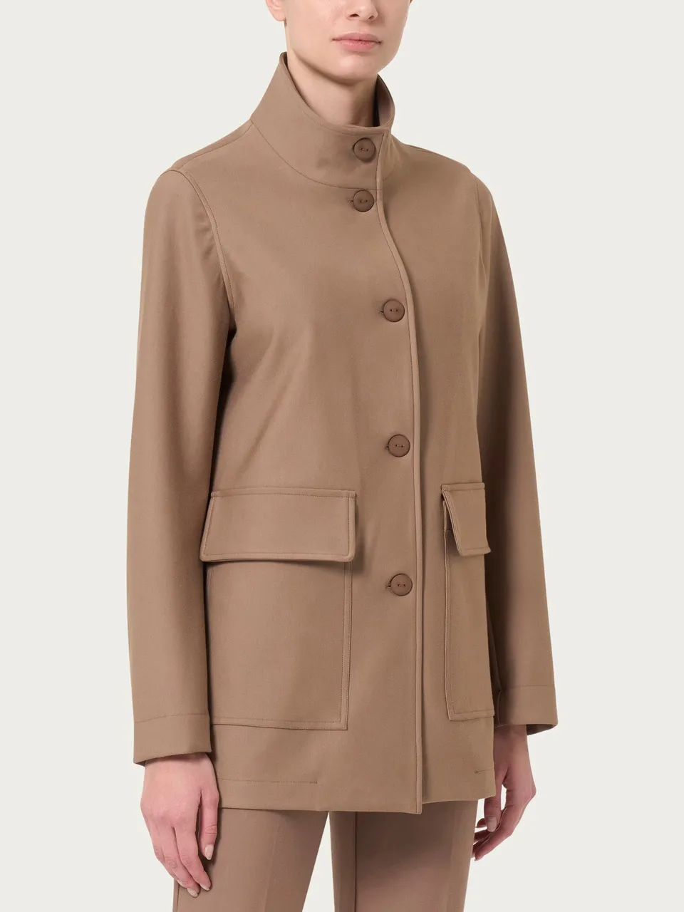 Ragno Compact Cappotto Corto giacca viscosa pine bark
