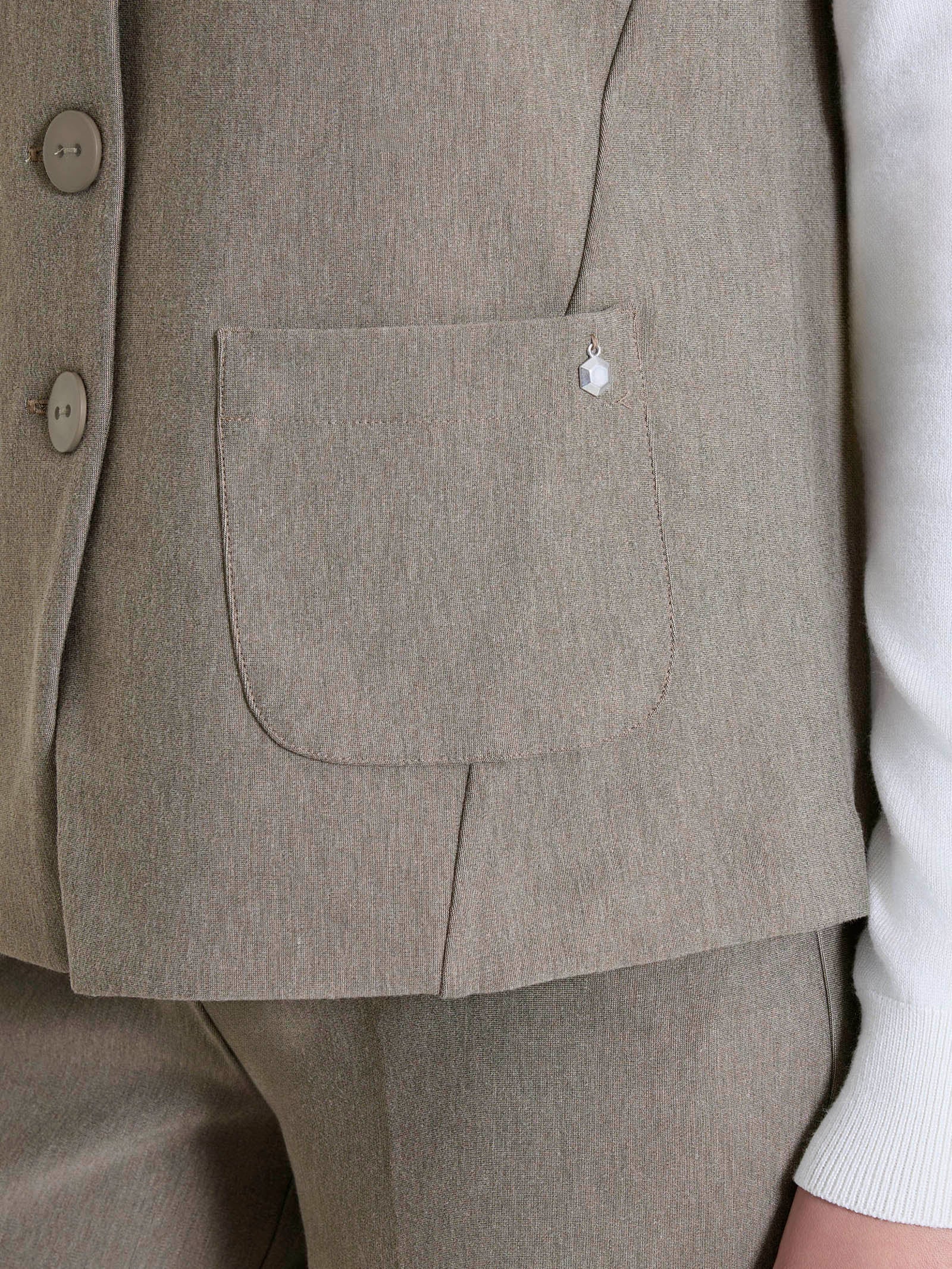 Ragno Compact gilet quattro bottoni Glace Mel grigio