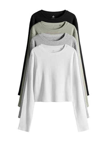 Geo Next The Set Magliette Coste Maniche Lunghe 4 Pezzi Comode