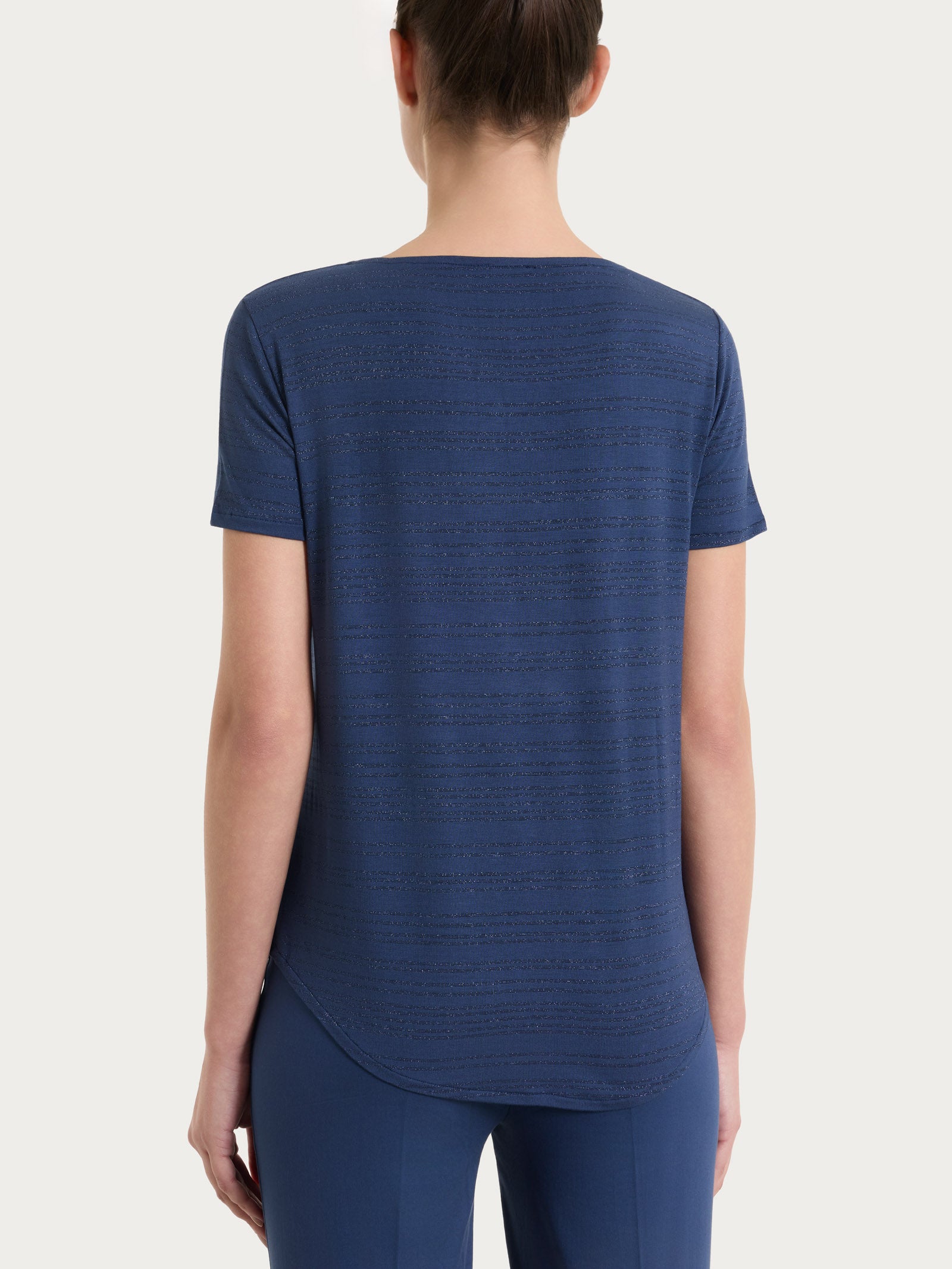 Ragno Viscosa Summer Maglietta Donna Oceana righe lurex