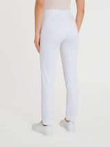 Ragno Satin Power pantaloni capri White bottoni cotone