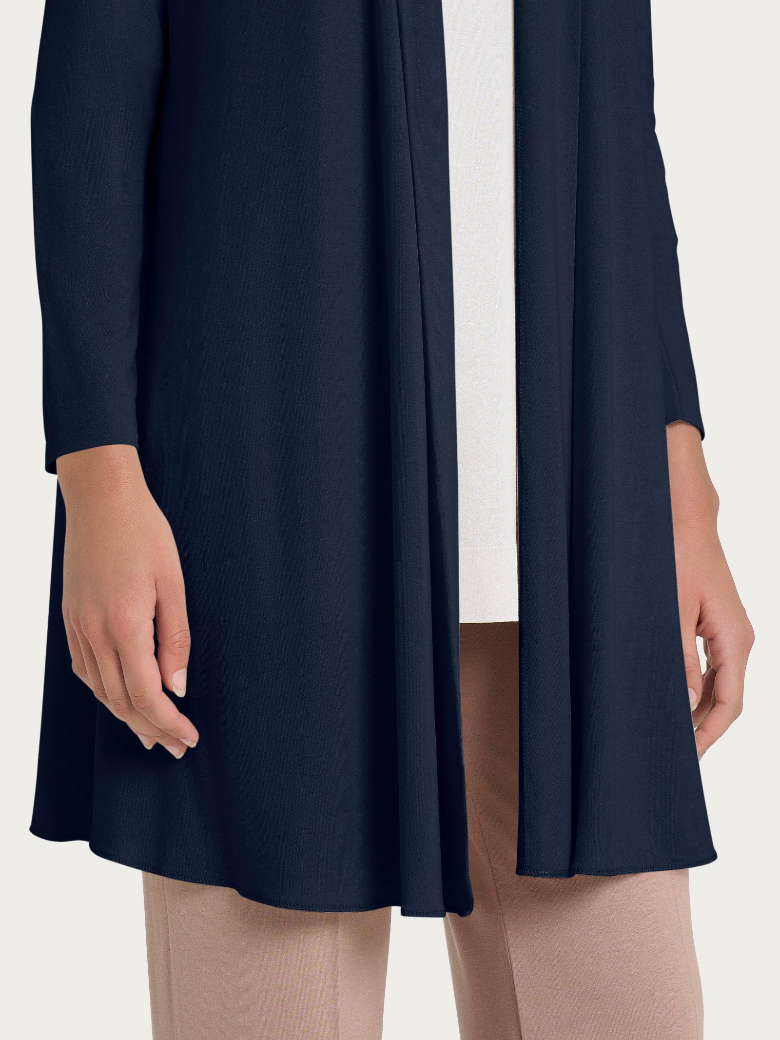 Ragno Viscosa Cardigan Lungo Aperto 3/4 Viscosa Bleu