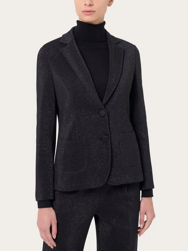 Ragno Eco Jacquard blazer due bottoni Fant.Nero regular