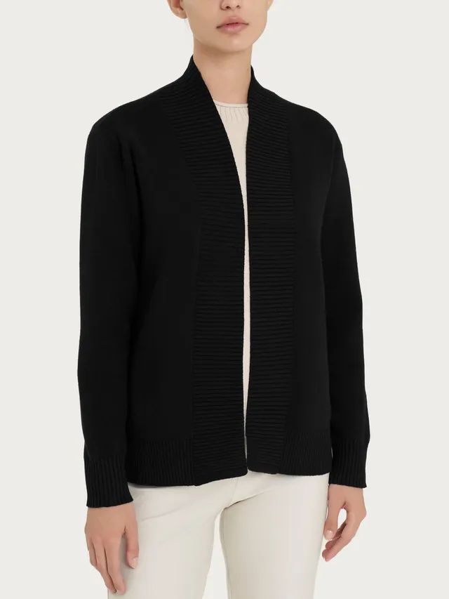 Ragno Super Soft cardigan aperto donna nero