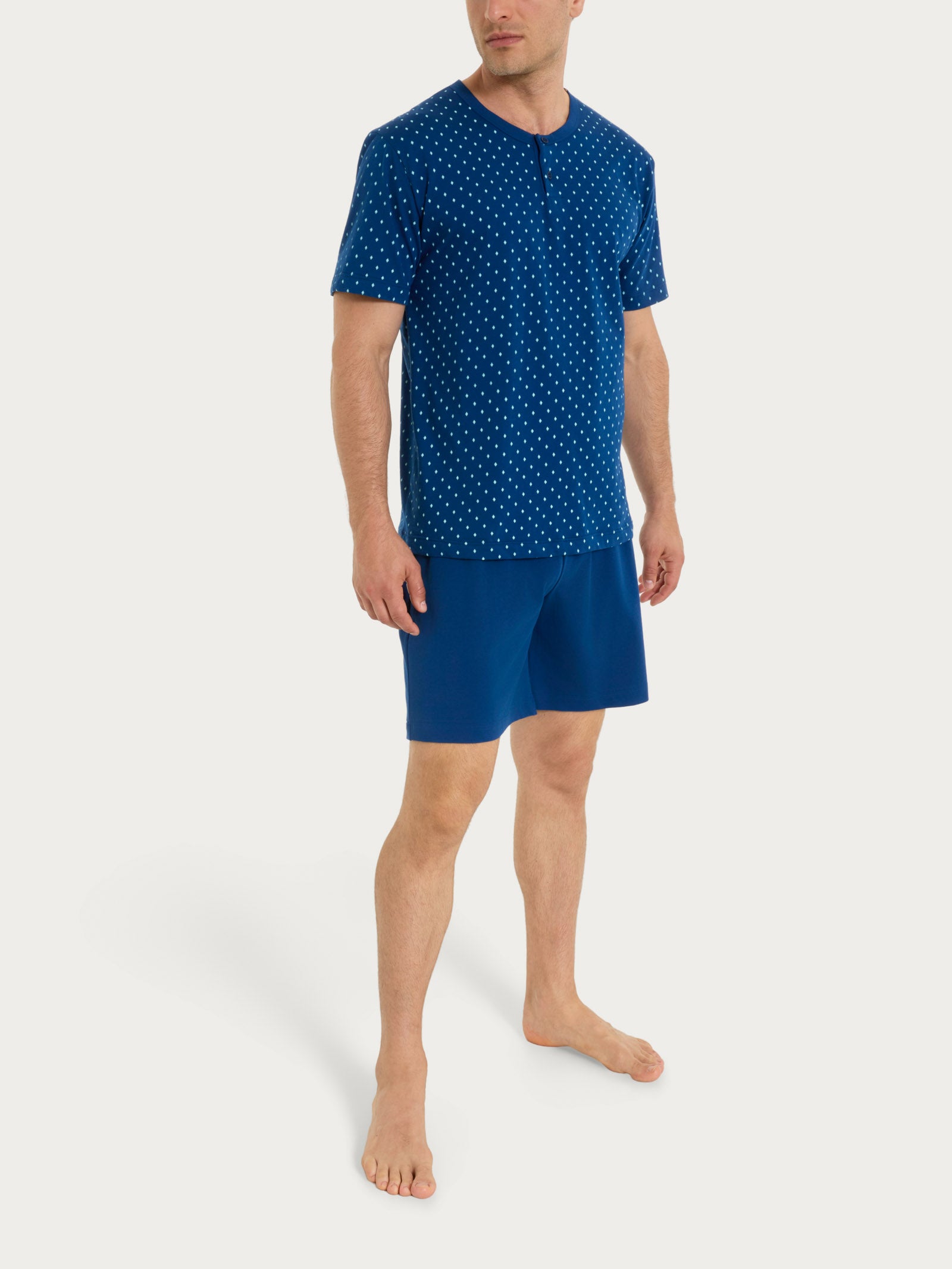 Ragno Jersey Cotone Pigiama Trittico Uomo Navy Peony