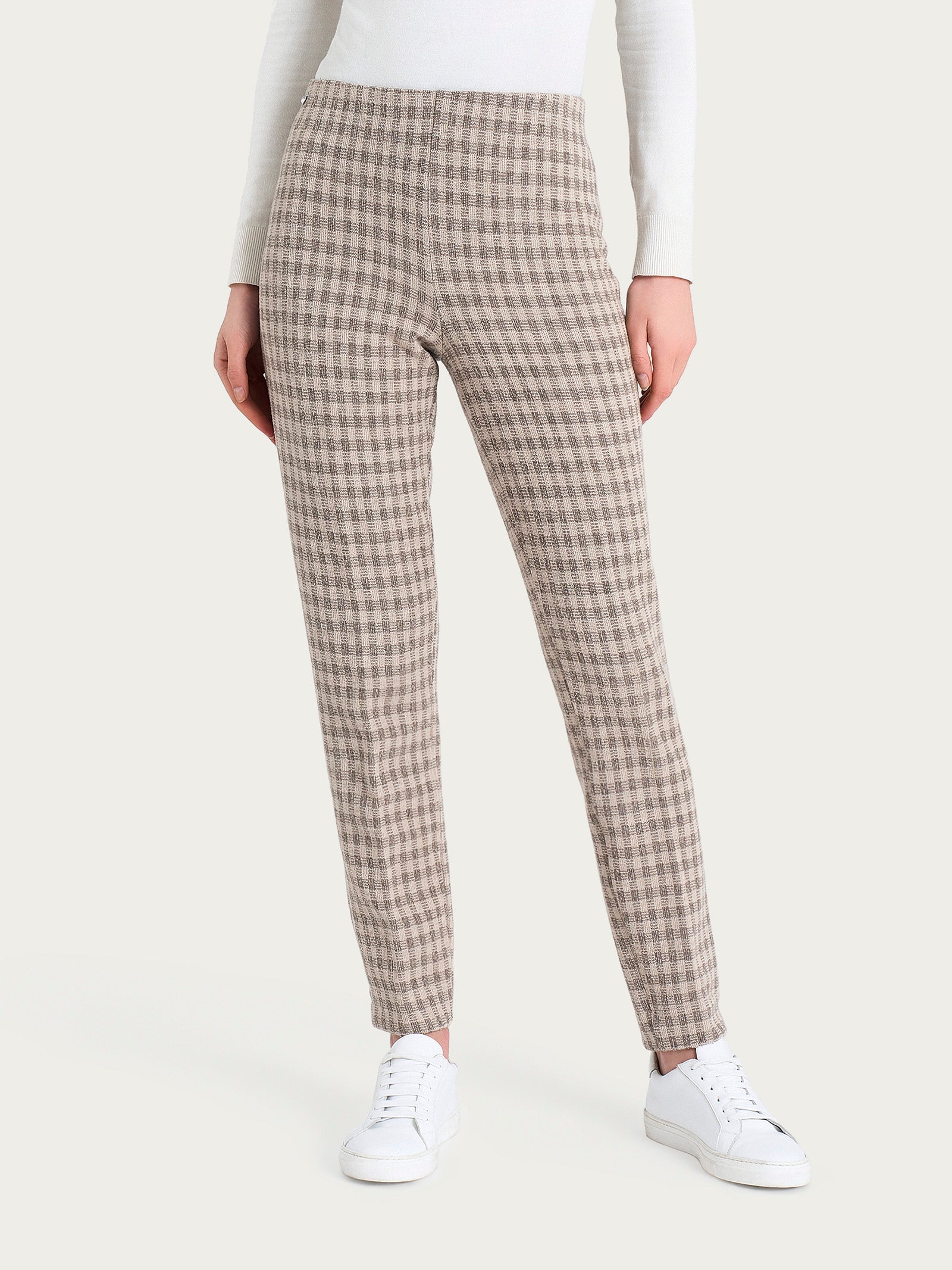 Ragno Compact Pantalone sigaretta donna Pine Bark check