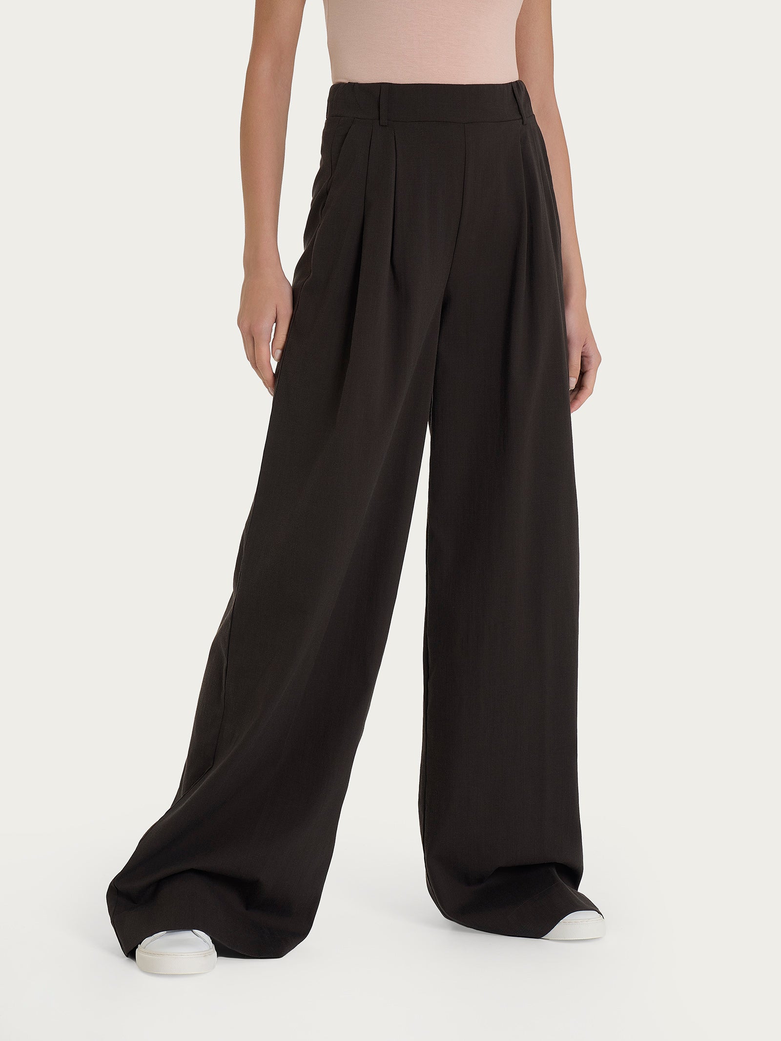 Ragno Super Natural pantalone palazzo Chocolate Torte tencel