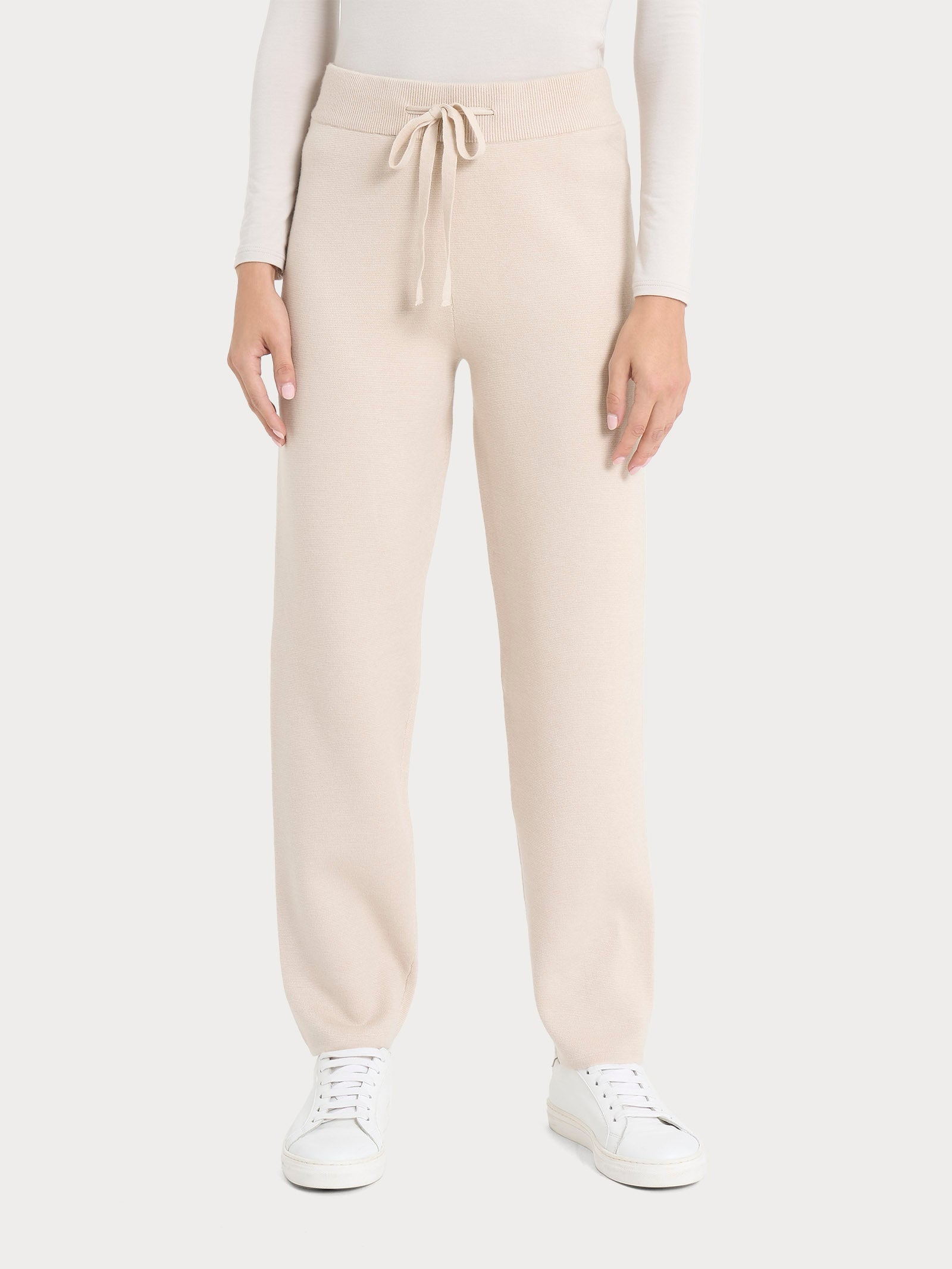 Ragno Super Soft pantalone sigaretta Champignon con coulisse