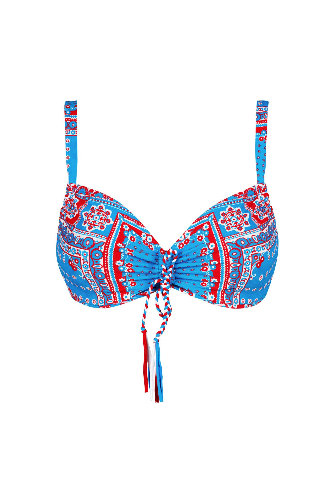 Goldenpoint Bandana Top Bikini con Ferretto Fantasia Multicolor