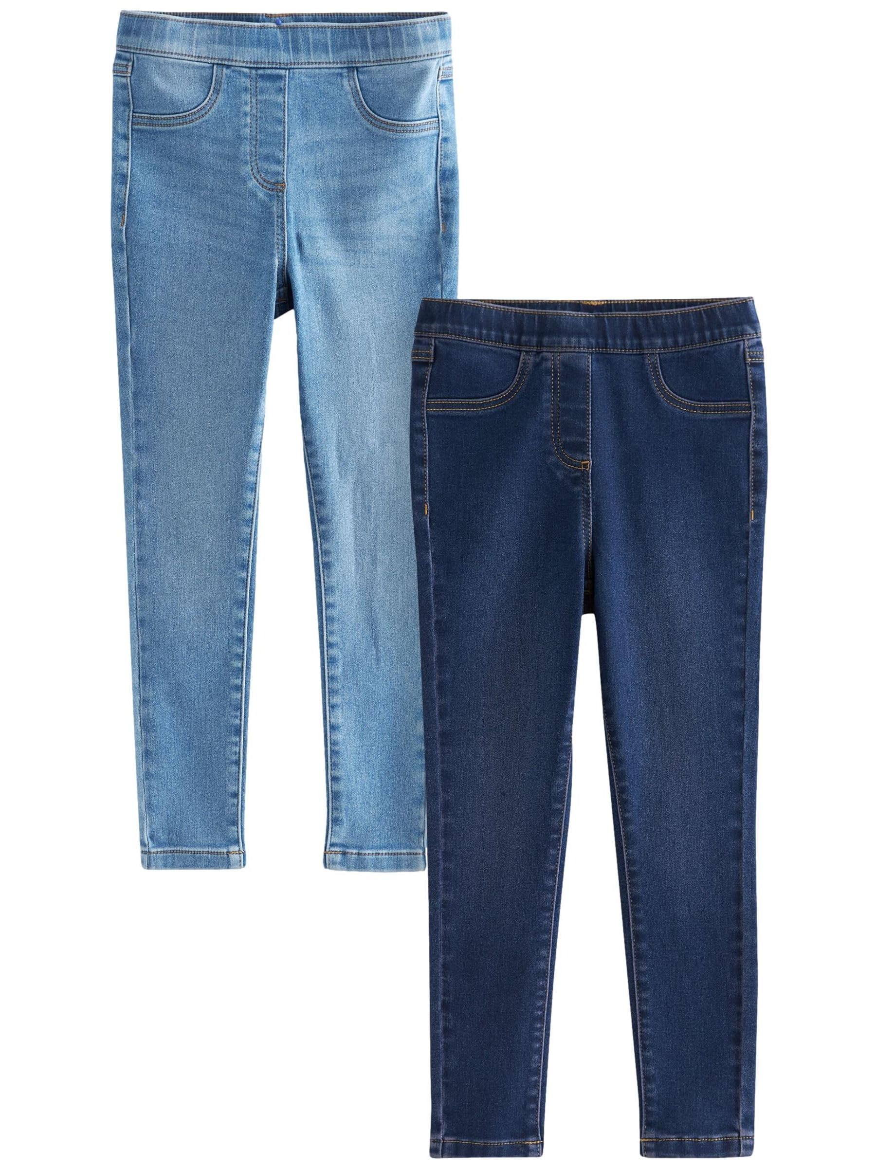 Next Jeggings Bambina Confezione da 2 Denim Vita Elastica