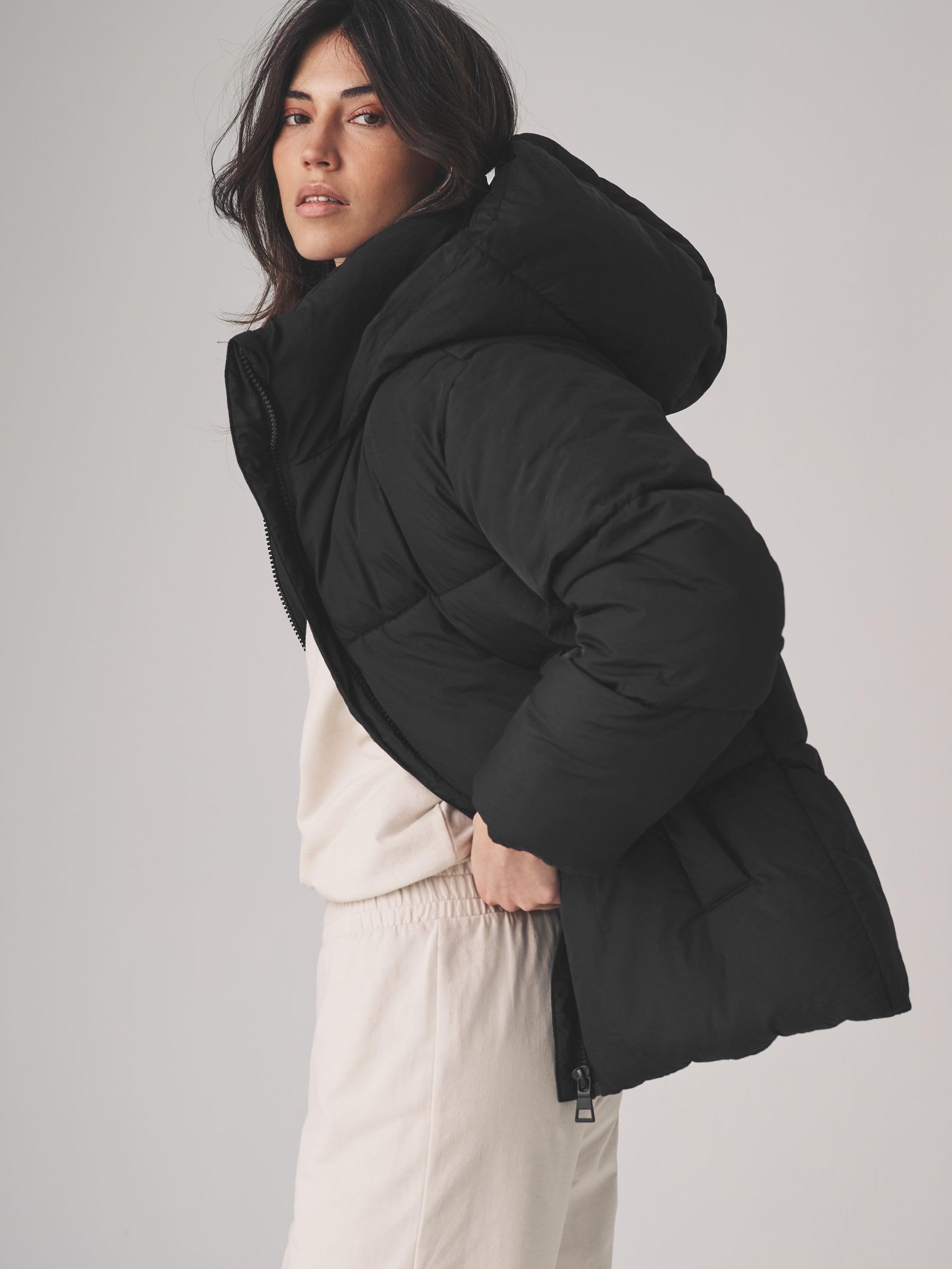 Geo Next The Set cappotto corto imbottito donna con cappuccio caldo
