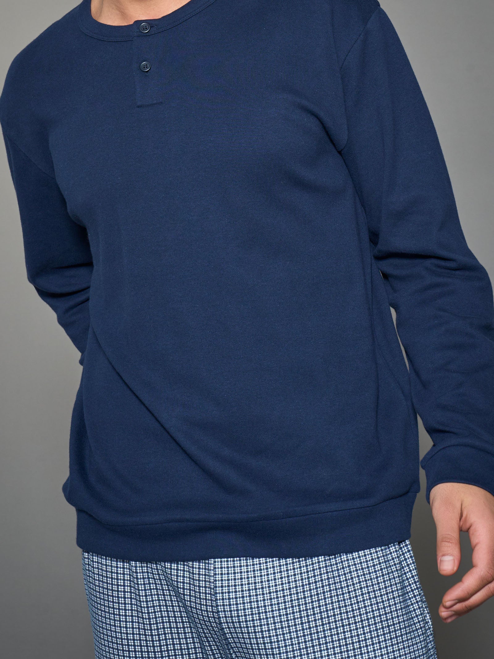 Ragno Pigiama serafino interlock cotone Fant. Navy Blazer