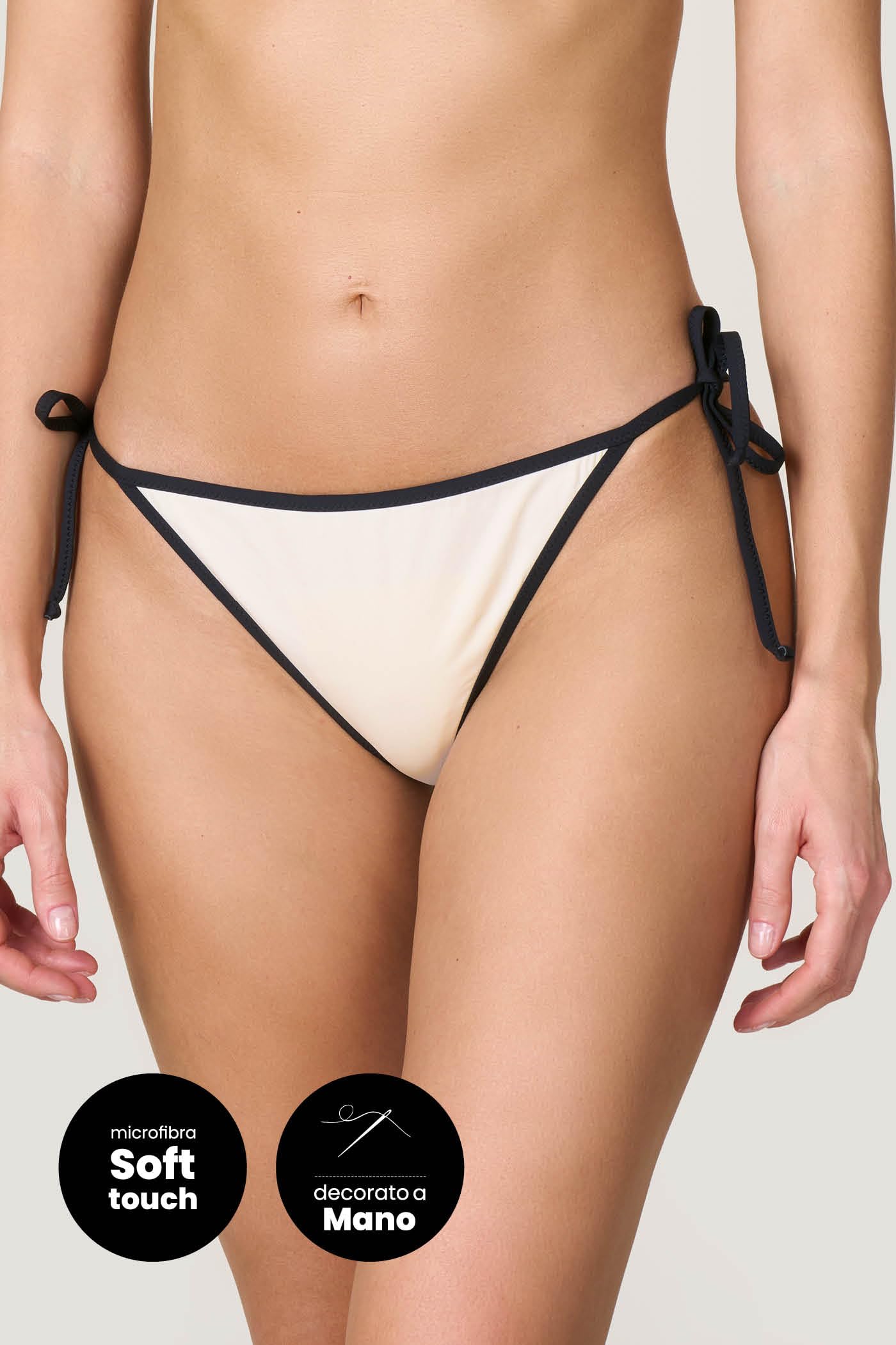 Goldenpoint Amour slip bikini laccetti profili contrasto