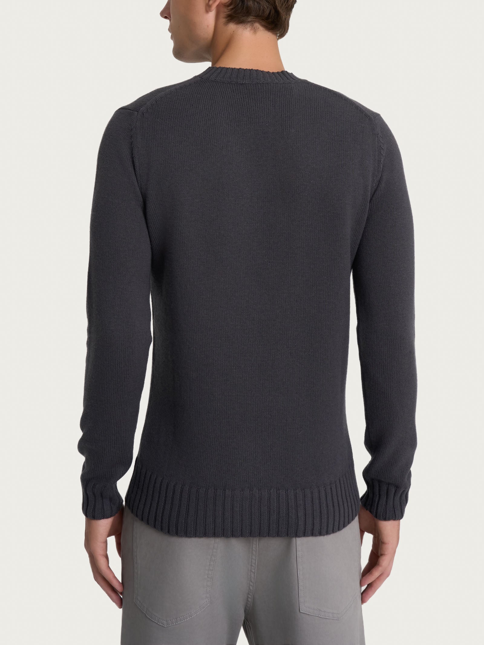 Ragno Nice Wool Maglia girocollo uomo Ematite