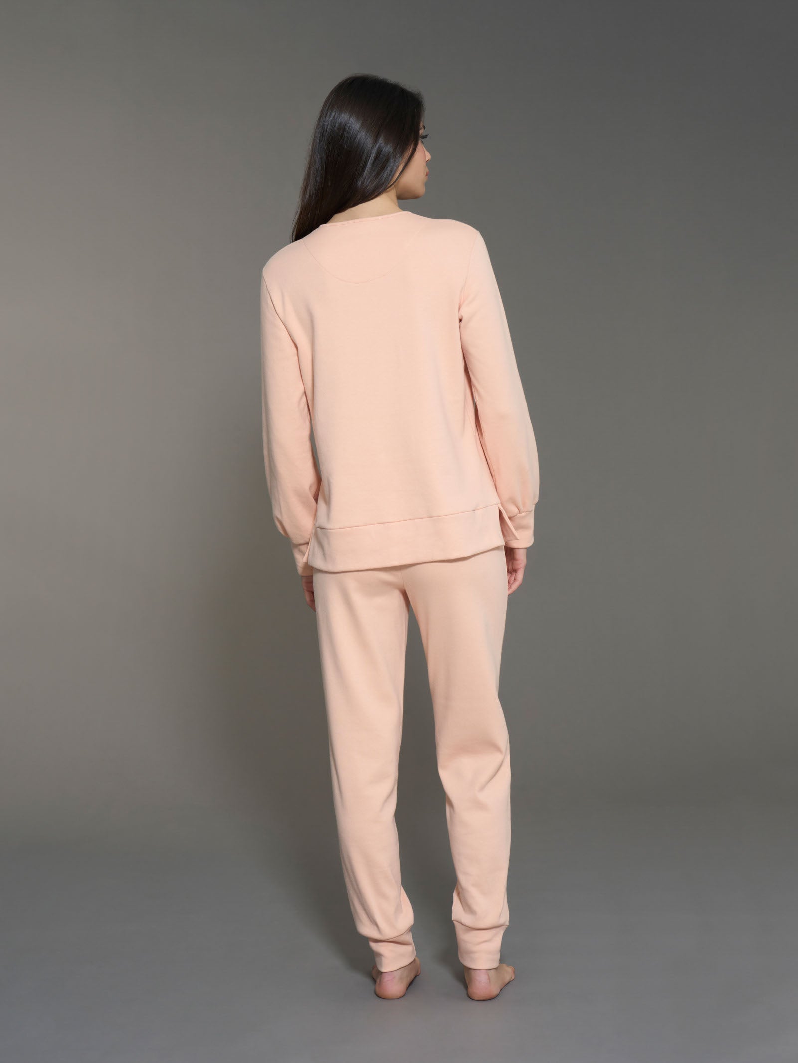 Ragno Jersey Cotone Pigiama Lungo Albicocca Interlock