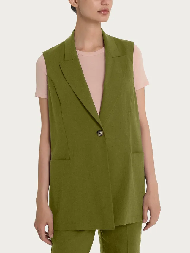 Ragno Super Natural Gilet lungo donna Sphagnum