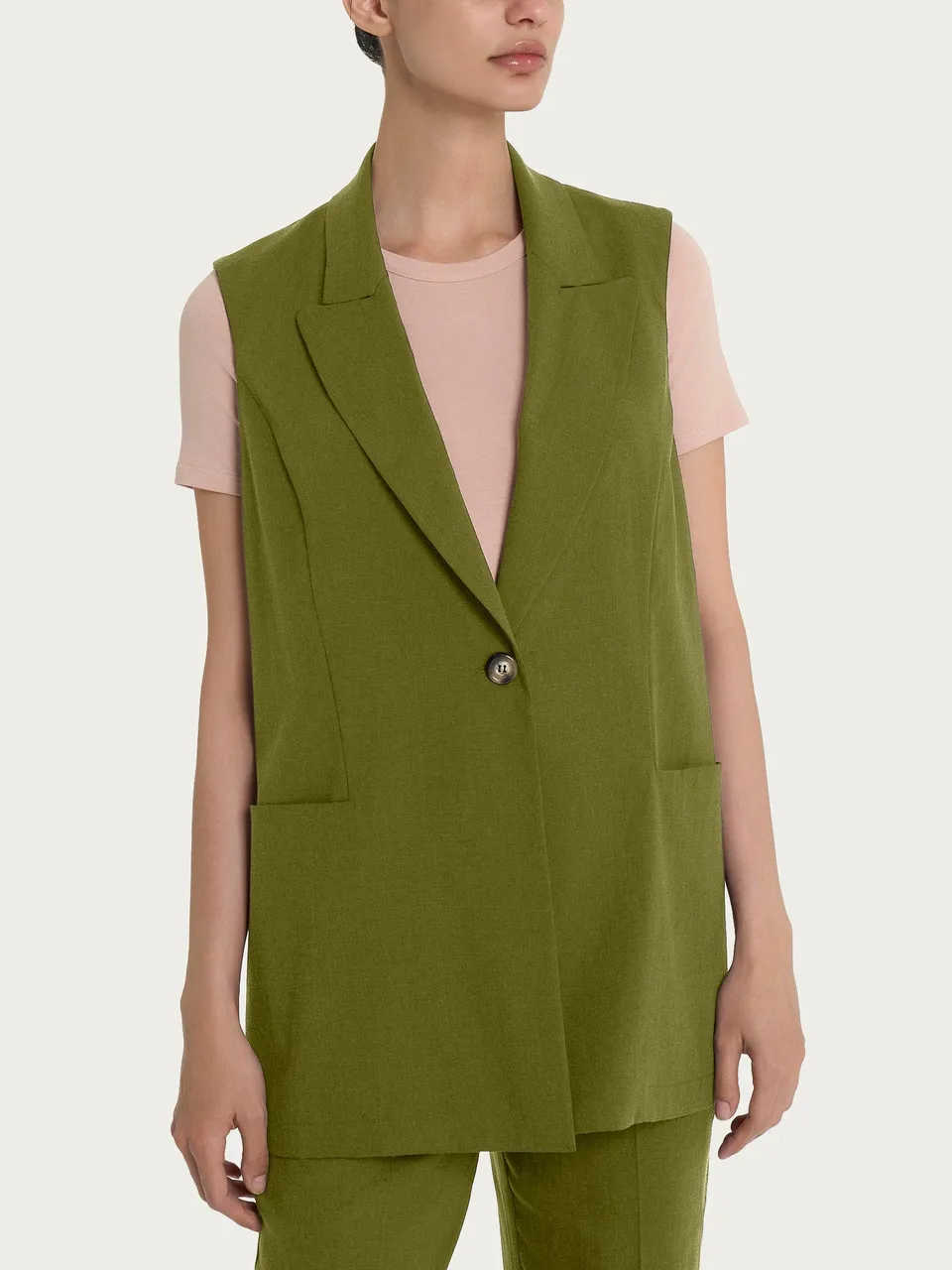 Ragno Super Natural Gilet lungo donna Sphagnum