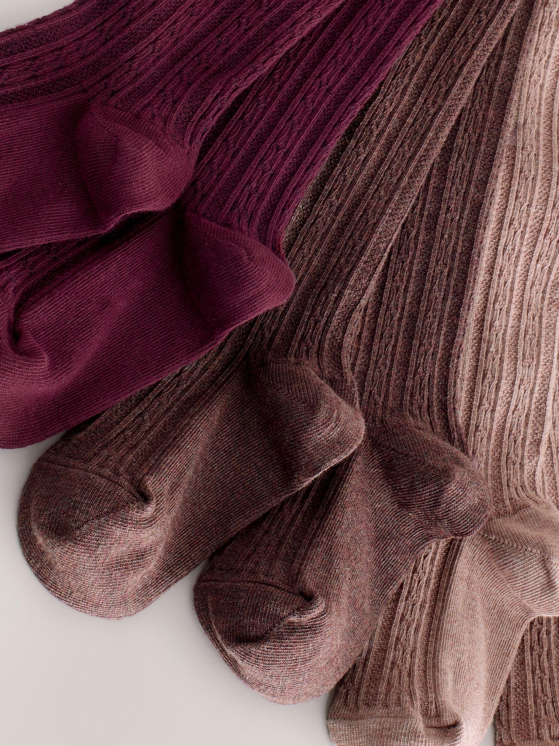 Next collant bambina trecce misto cotone 3 pezzi morbidi