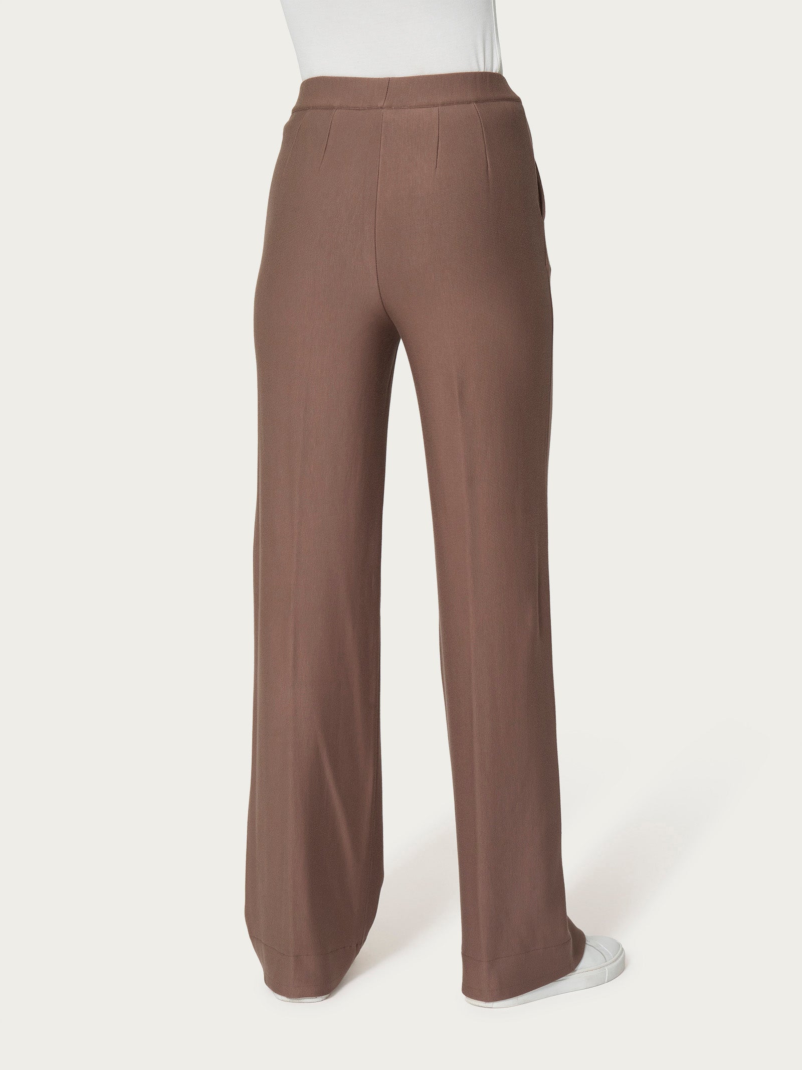 Ragno Comfort pantalone palazzo Pine Bark felpato