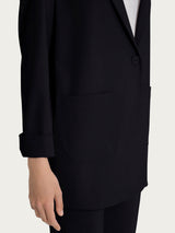 Ragno Compact Light blazer donna nero tessuto leggero