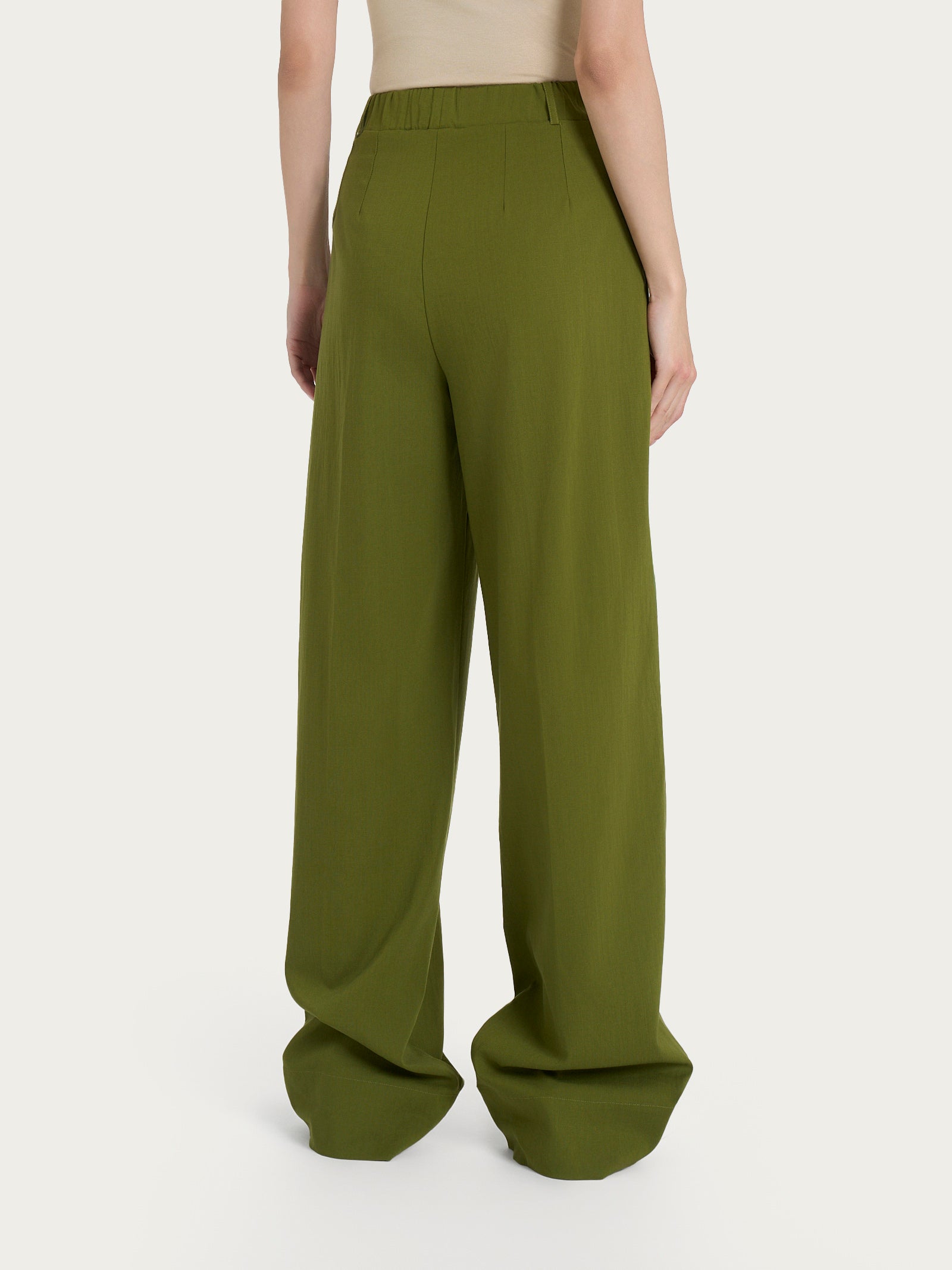 Ragno Super Natural pantalone ampio verde Sphagnum