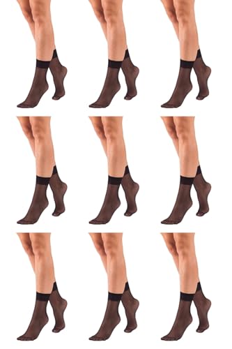 Lady C Velato 20 calzini donna 9 paia nylon opaco
