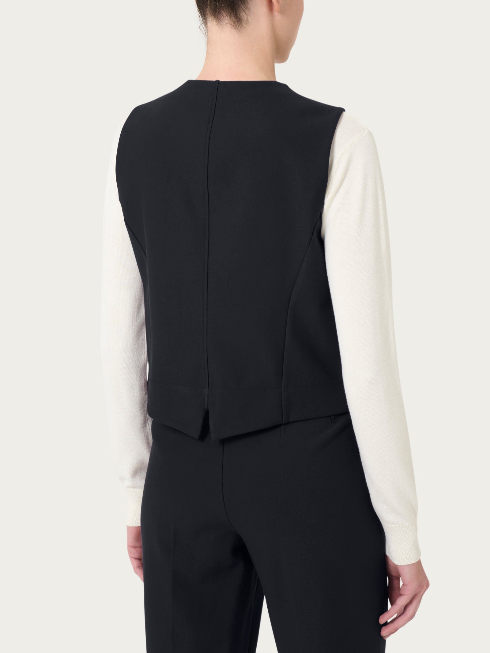 Ragno Compact Gilet Donna 4 Bottoni Nero Elegante