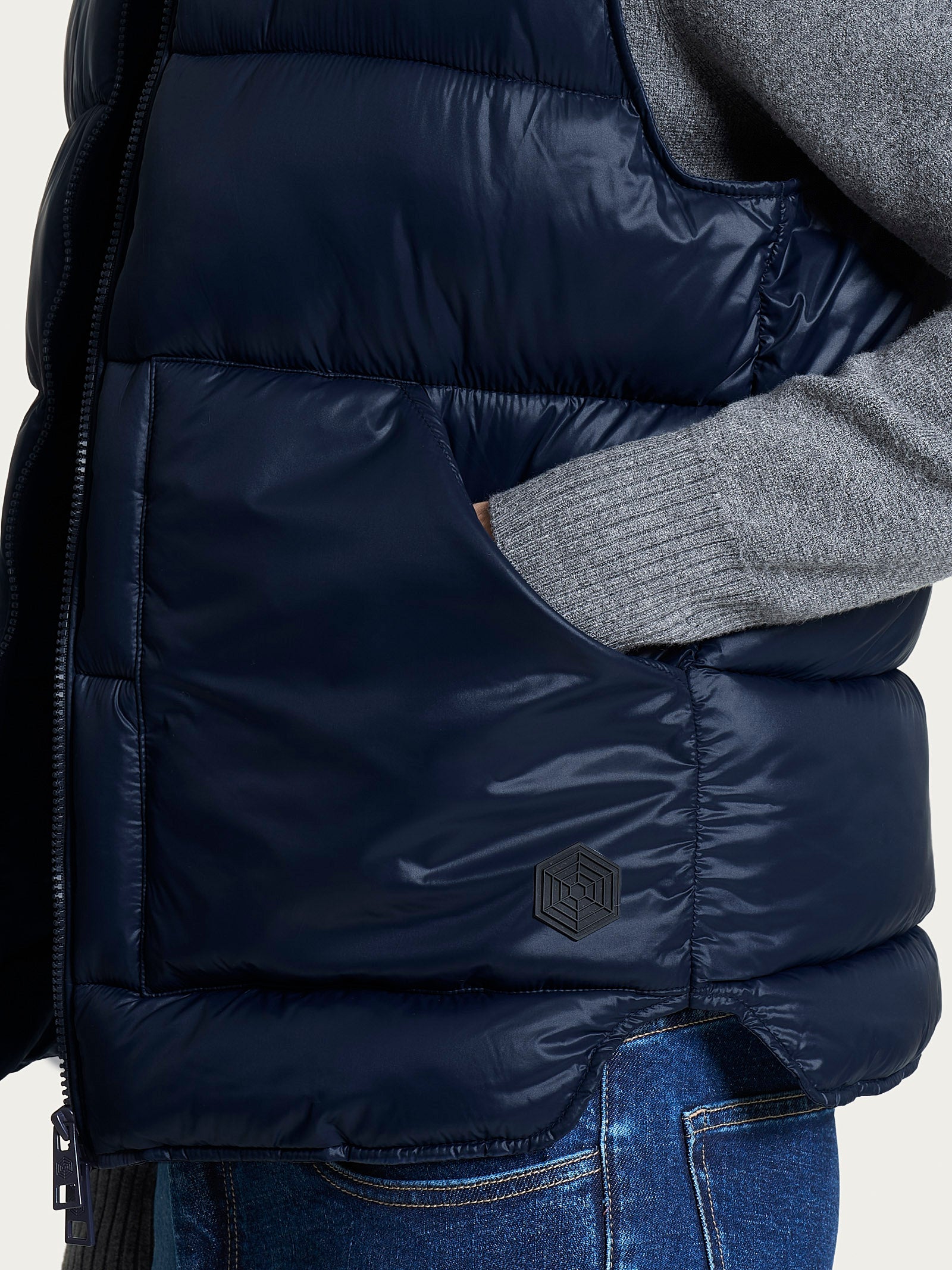 Ragno Vegan Down Piumino Smanicato Outer Space Lucido