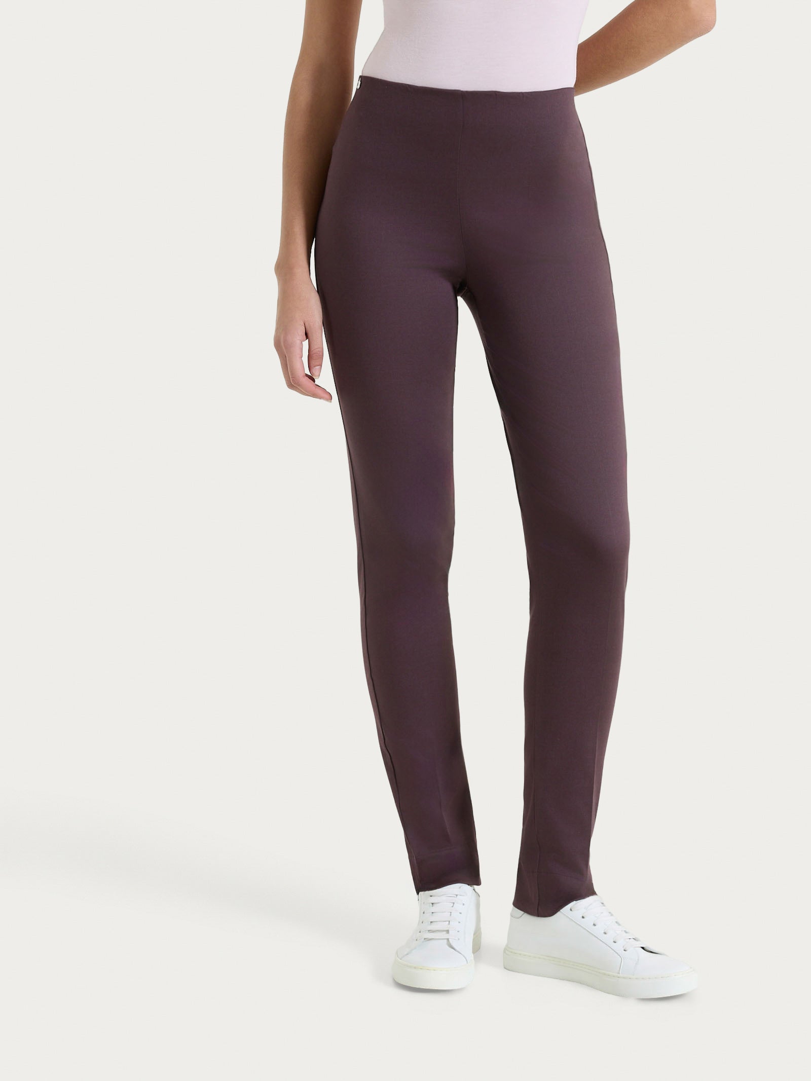 Ragno Satin Power Pantalone Sigaretta con Spacchetti Raisin Skinny
