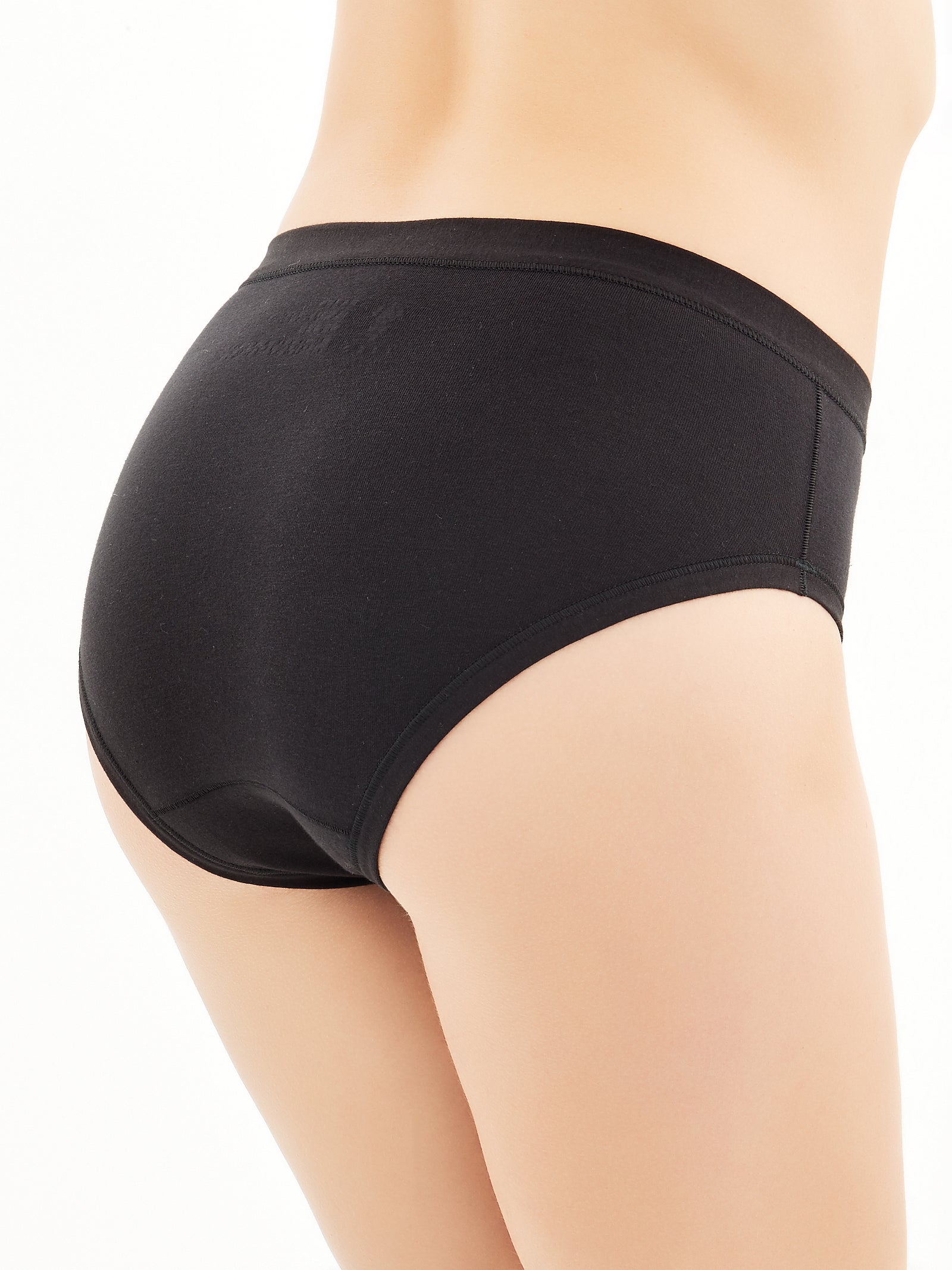 Ragno Comfort slip midi Nero Bipack cotone invisibile