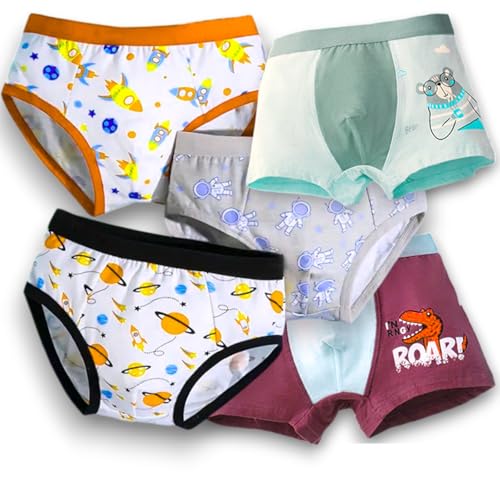 Lady C slip e boxer bimbo cotone 2 anni 5 pezzi fantasie colorate