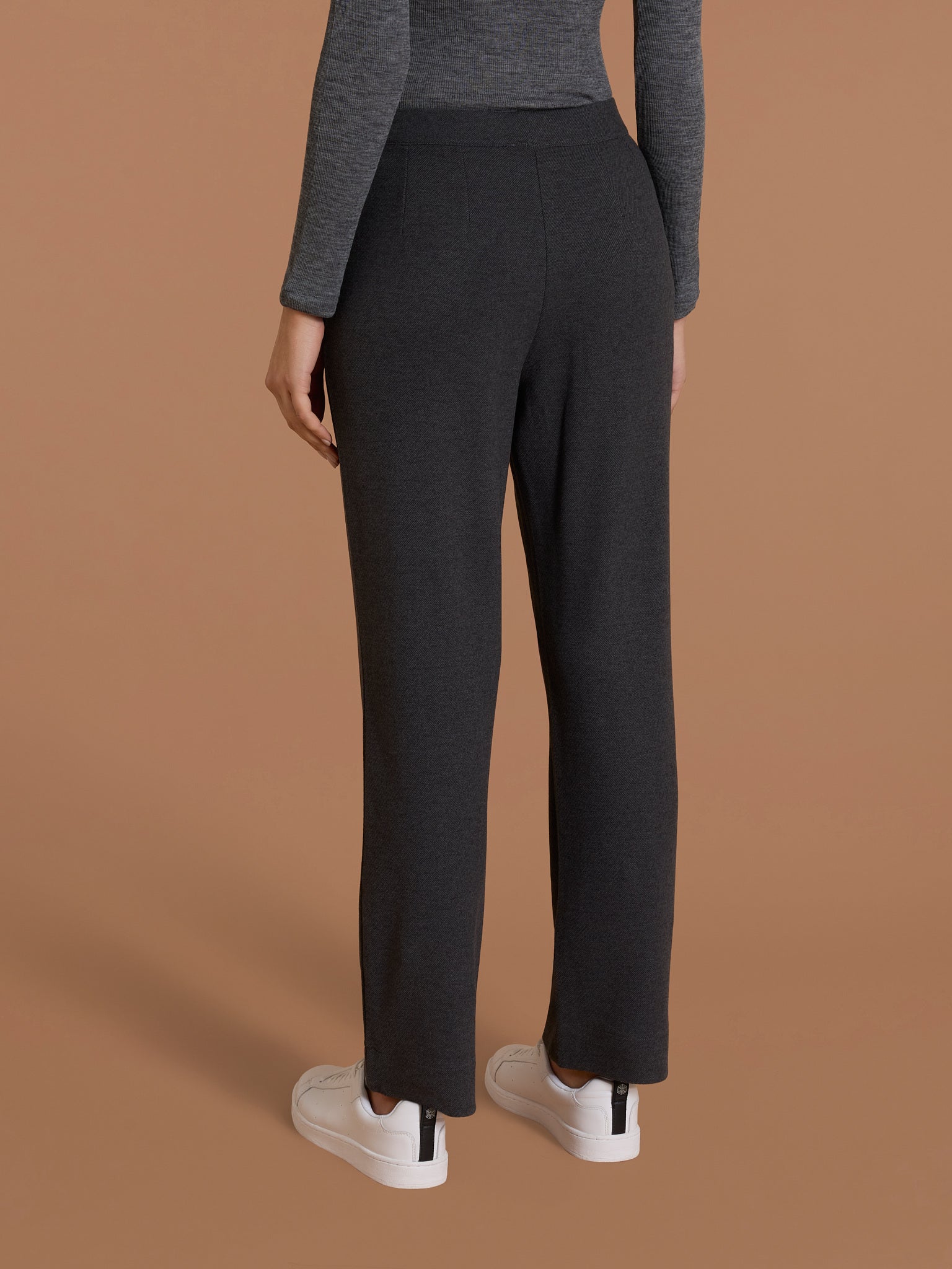 Ragno Flannel Compact The Straight Leg pantalone Oscuro Mel.