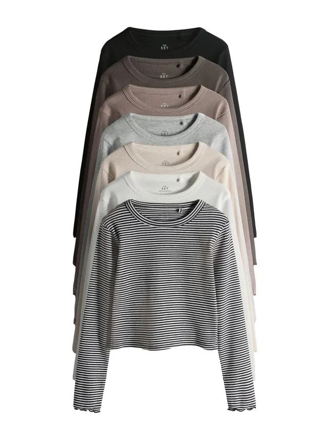 The Set maglia coste bambina 7 pezzi manica lunga