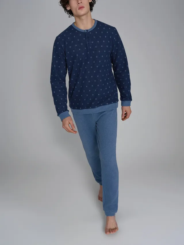 Ragno Cotton Eco Pile pigiama serafino naval academy caldo