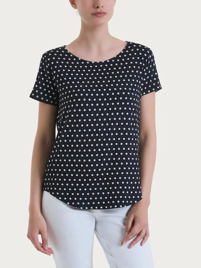Ragno Viscosa Summer maglietta pois Fant. Bleu