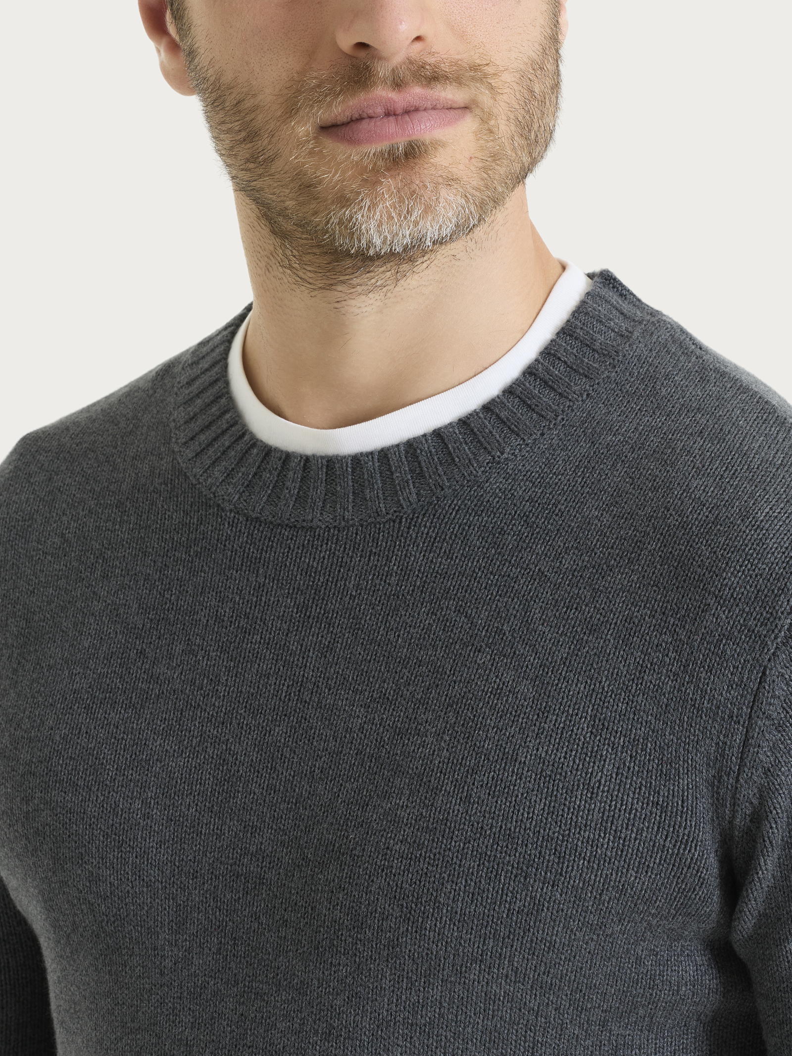 Ragno Winter Cotton pull girocollo Ardesia Mel. puro cotone
